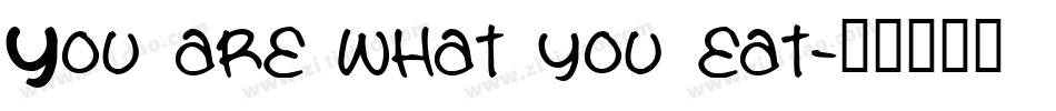 You are what you eat字体转换
